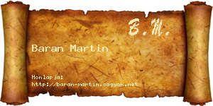 Baran Martin névjegykártya
